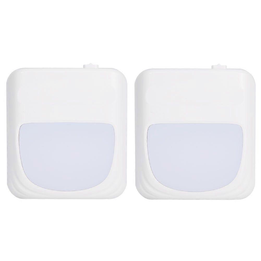 2Pcs LED Plug in Nightlight Stepless Dimming Lamp Sensor Light AC100-240V EU Plug(Warm Light)
