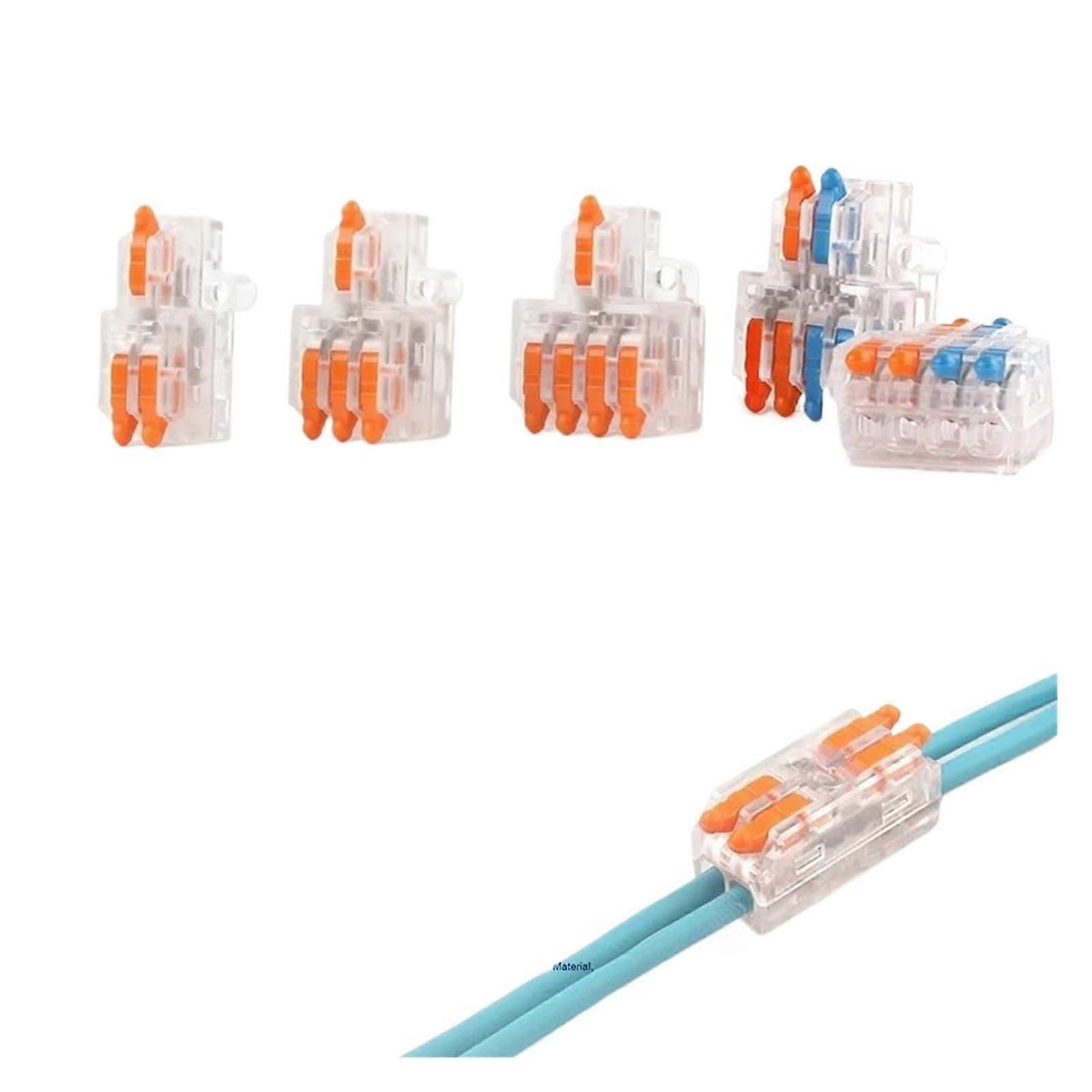 Fast Wire Connector Compact Terminal Block Push-in Lever with Cable Splicing Connector for Improvement&Lighting(D1-2TO)