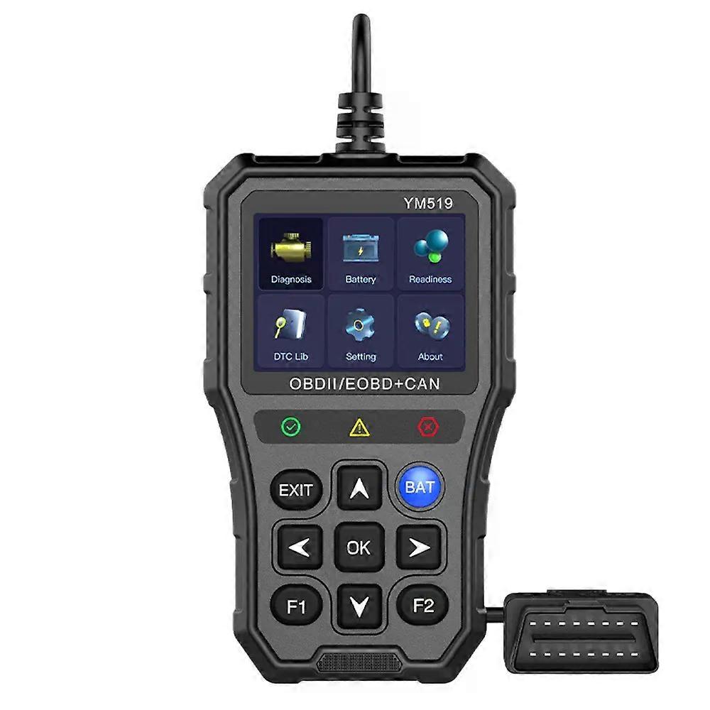YM519 Check Engine System OBD2 Code Reader Multi-language Code Reader Battery Tester Fault Code Scanner Car Diagnostic Tool