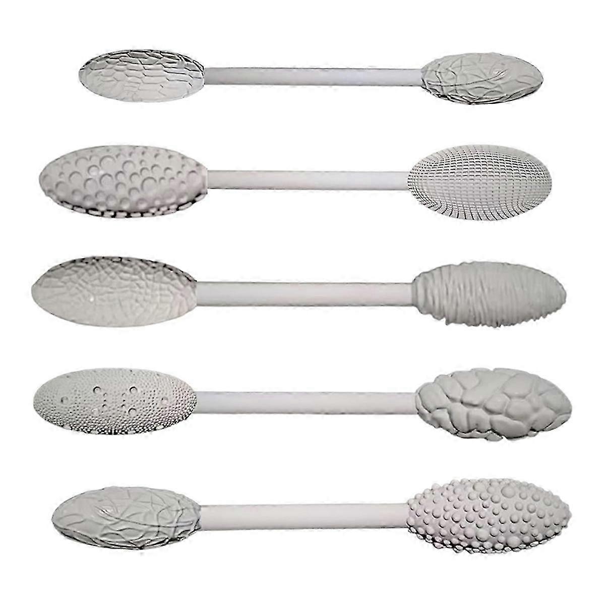 Texture Tool Set for Art Projects, 5 Piece Oval Pattern Rollers Kit, Modeling Sticks for DIY Crafts