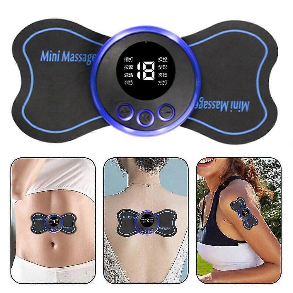 ポータブルミニエレクトリックネックバックマッサージャー Ems 頸部マッサージパッチリリーフペイン