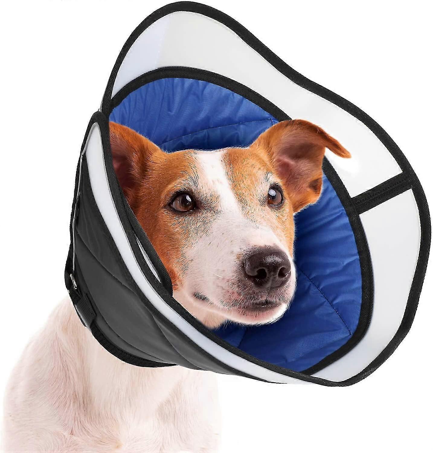 Manificent Soft Recovery Dog Cone Collar for Medium Dogs After Surgery Protective Post-Surgical E-Collar Adjustable Pet Cone Collar Comfortable