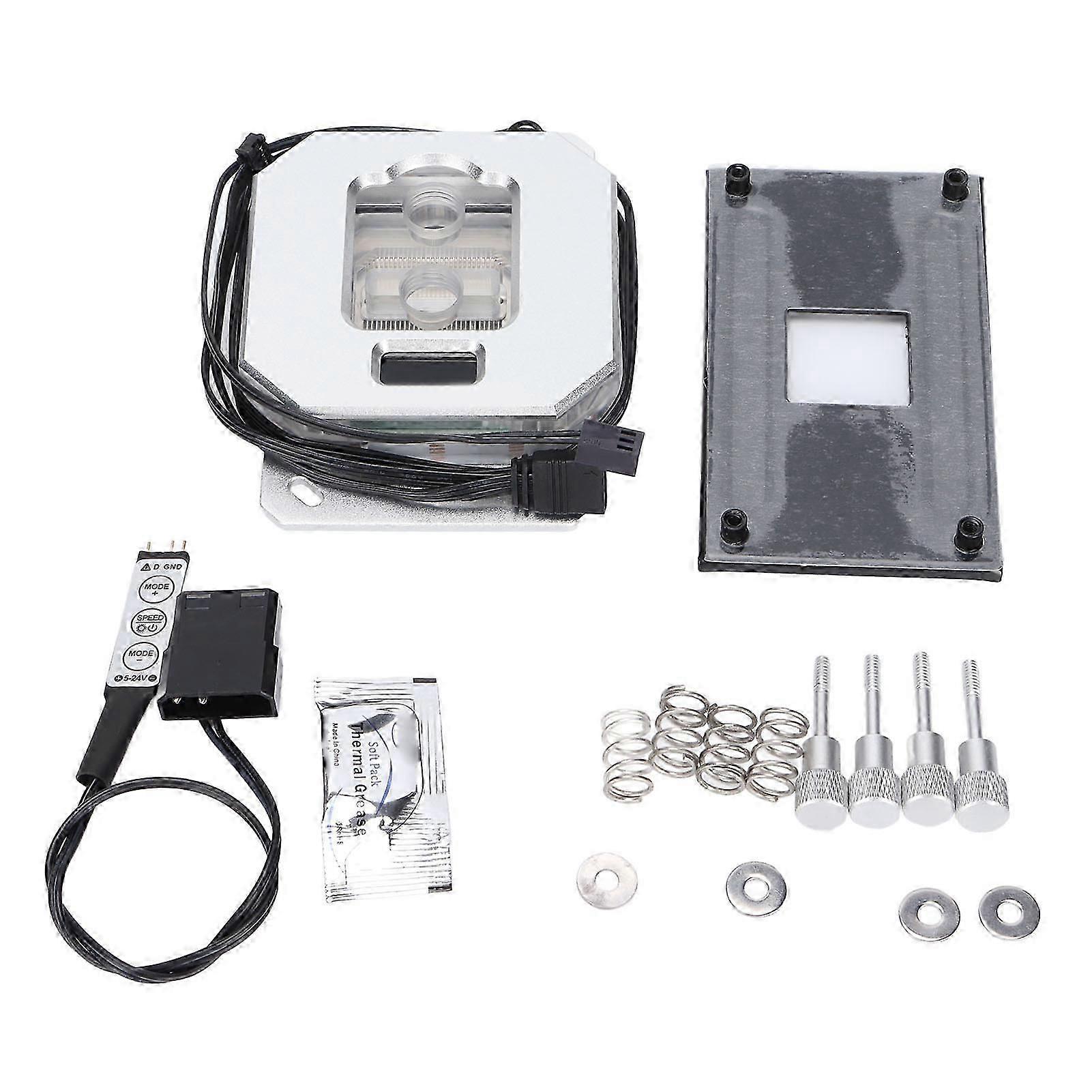 CPU Water Cooler Integrated Digital Temperature Display Screen Strong Durable Computer Cooling ToolSilver