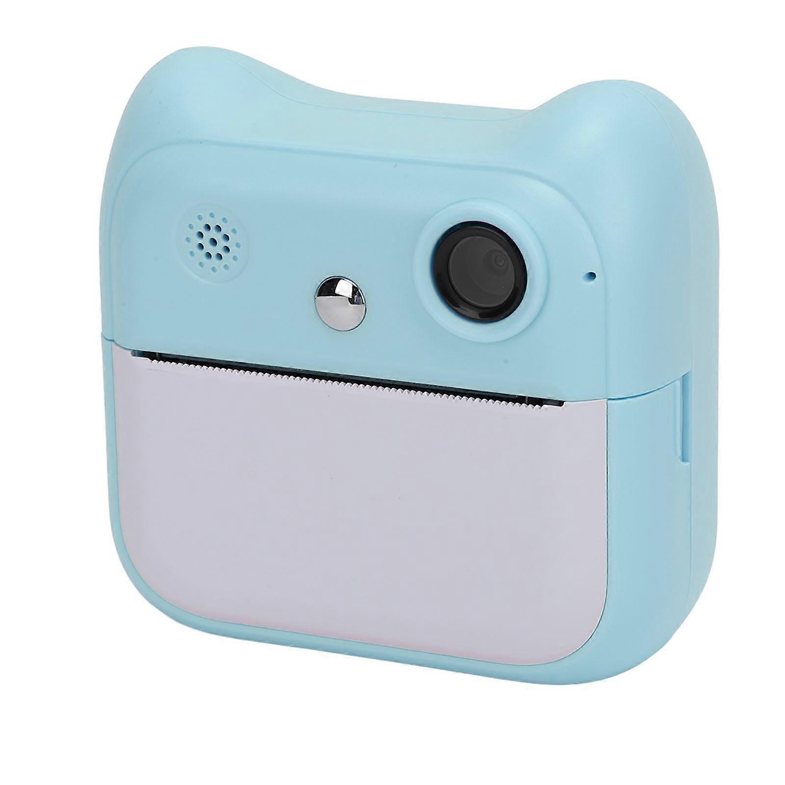 Instant Print Camera 48MP 2.4in Screen Thermal Printing 800mAh Battery Clear Image Digital Zoom for Students Blue 