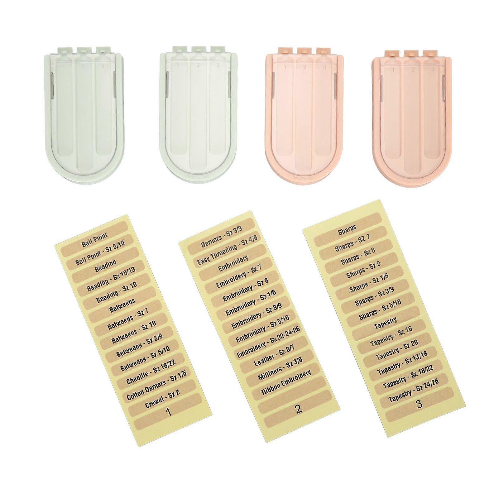 2025 Latest Model  3 Compartments Sewing Needles Storage Box Plastic Knitting