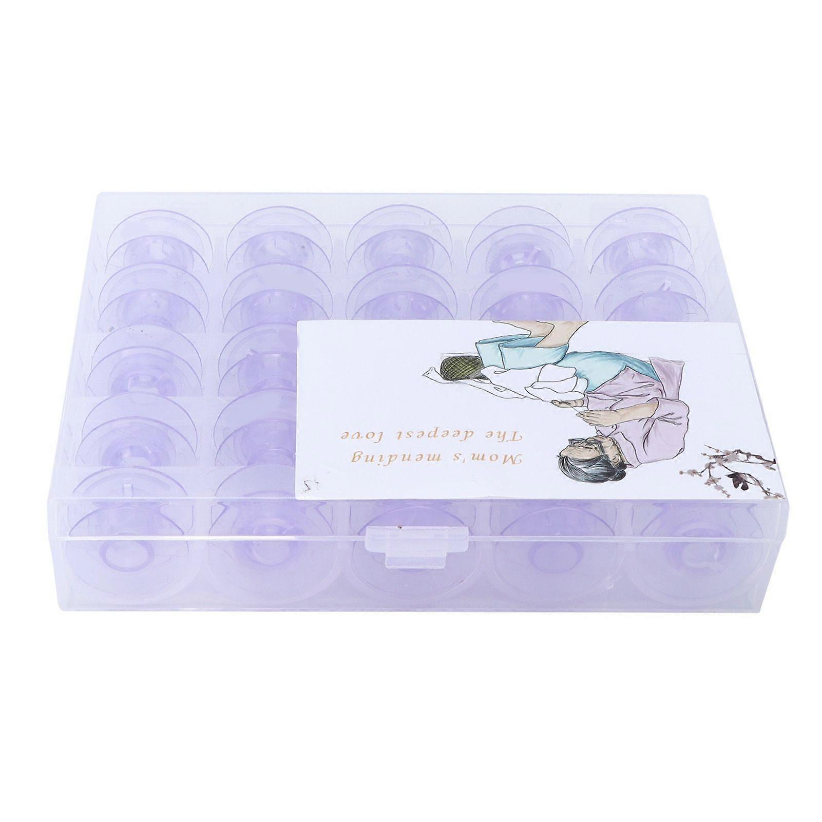 2025 Latest Model  25pcs Sewing Machine Bobbins Multifunctional Plastic Purple