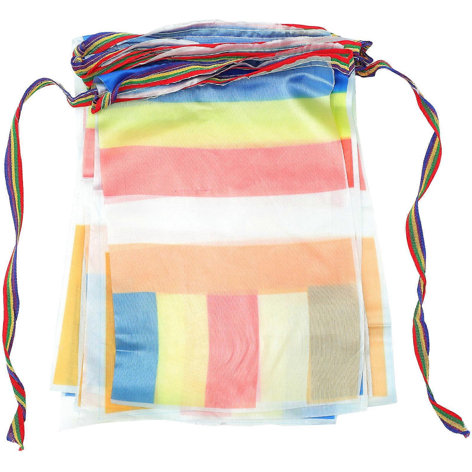 1 String of Outdoor Prayer Flags for Buddhist Meditation and Temple Decoration