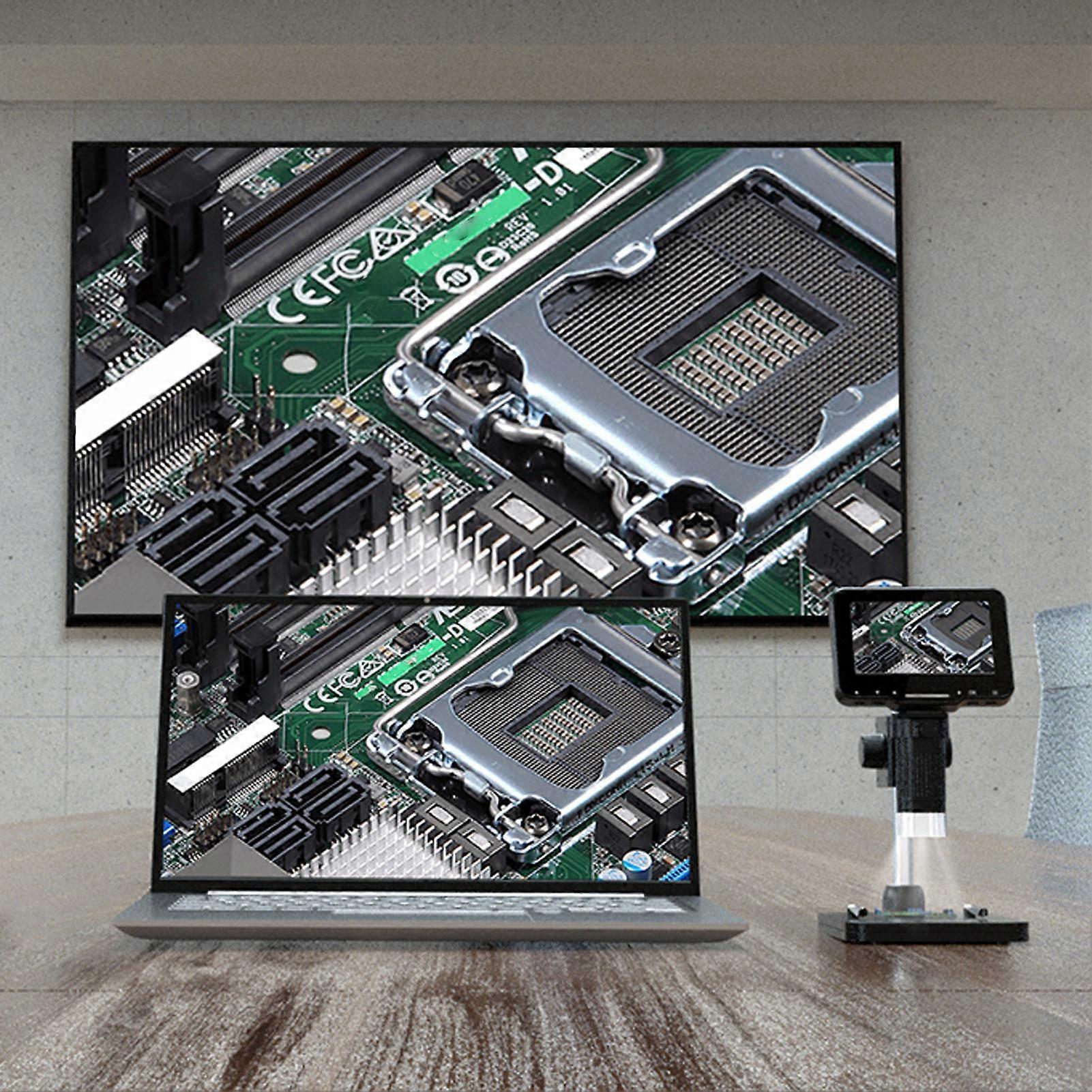 4.3in HD LCD Digital USB Microscope 1000X Magnification Electronic Microscope Coin Microscope 