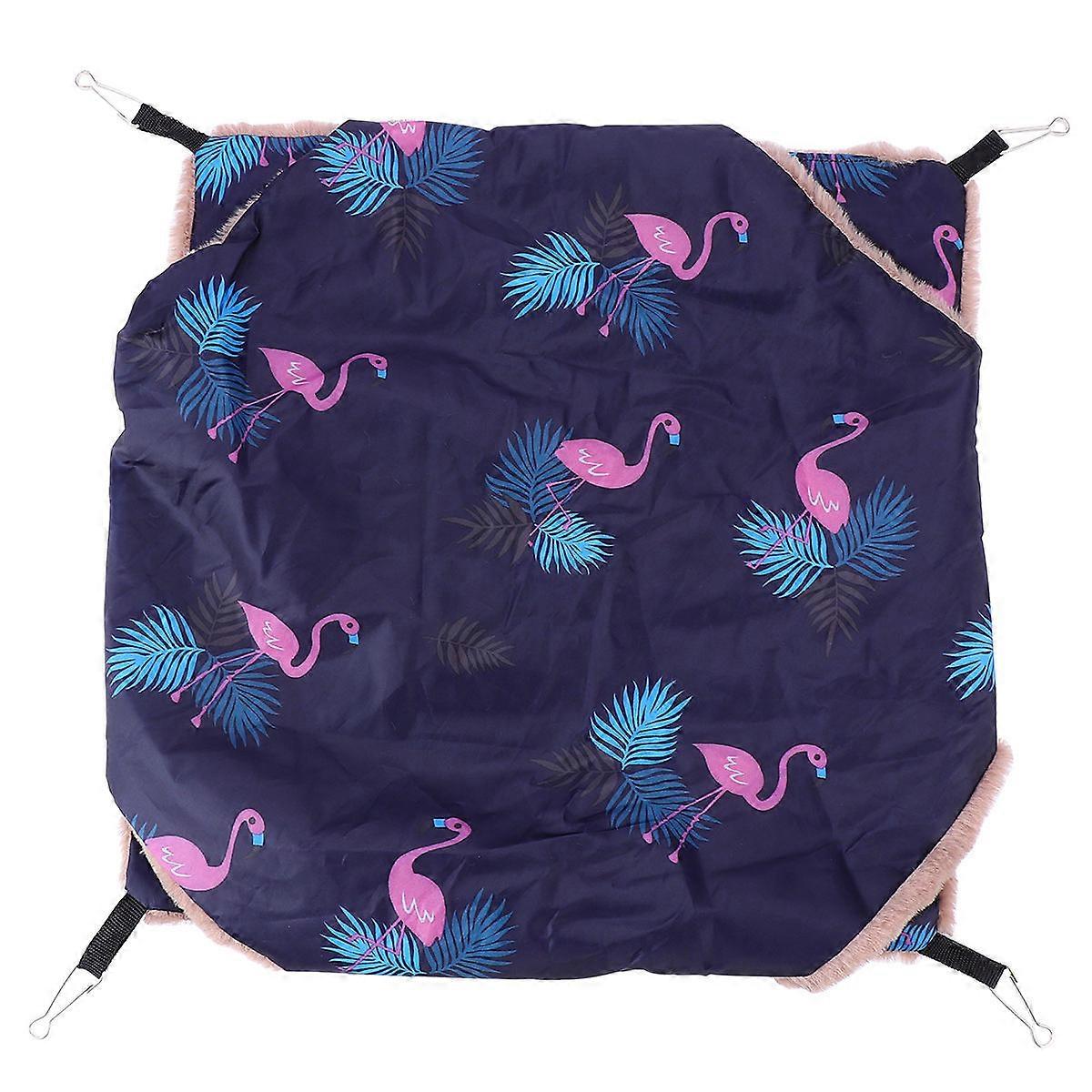 Small Animal Hammocks Double-Layer Pet Cage Hammock Portable Breathable Rectangular 34x34cm 1Pc