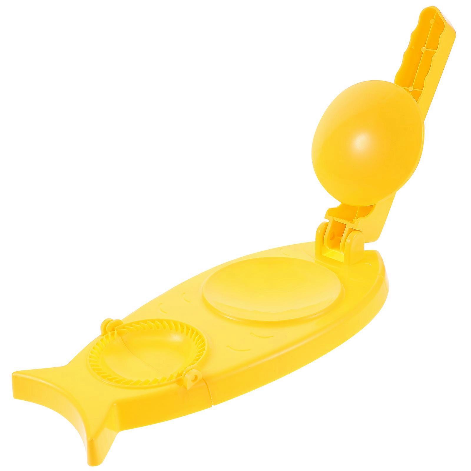 Handheld Dumpling Maker Dumpling Maker Kitchen Gadget Yellow 9.43X5.11X3.34in Make Dumpling Wrappers 1Set