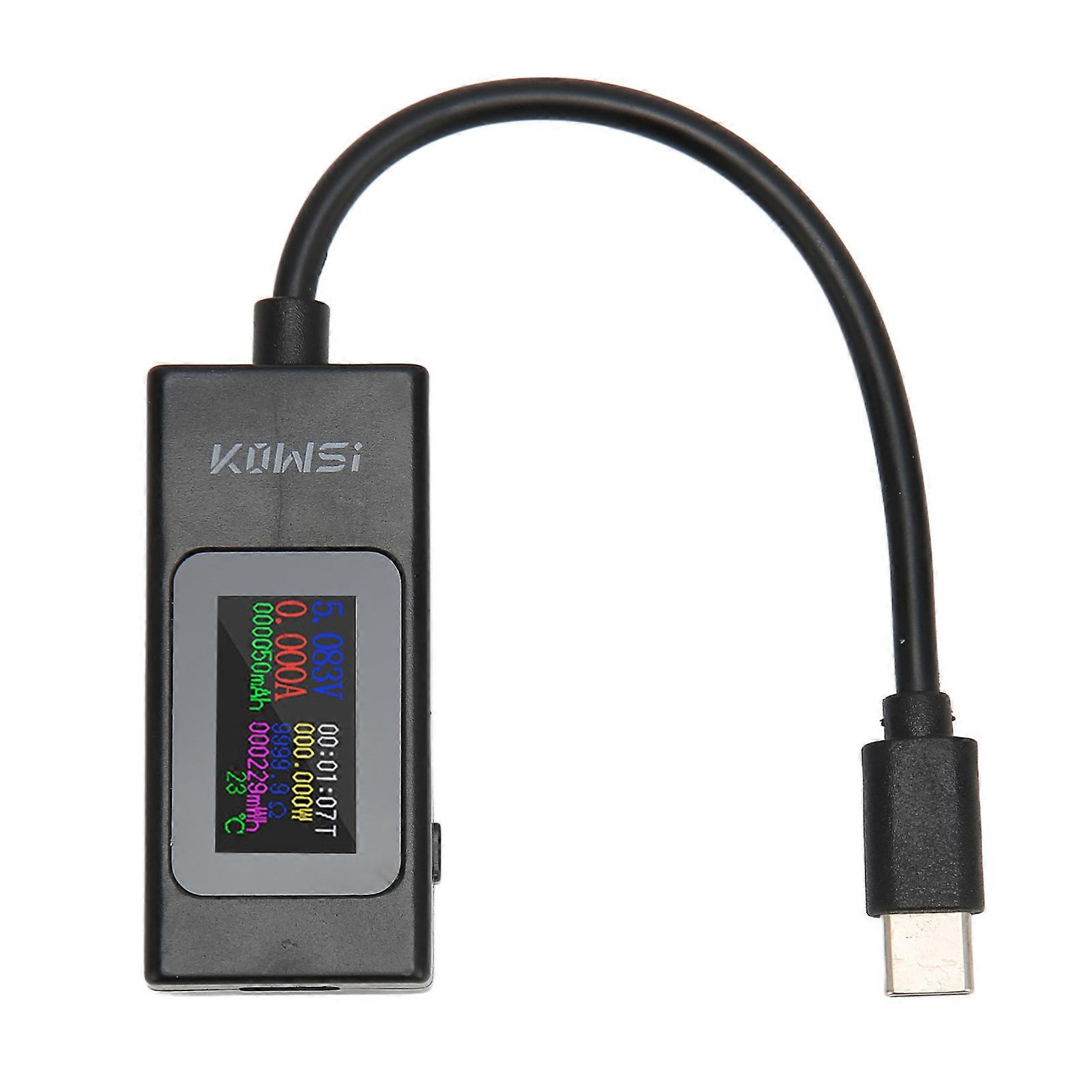 Professional USB Tester Current Voltage Power Time Accurate Measurement Bi-Directional USB C Meter 4-30V 0-6.5A