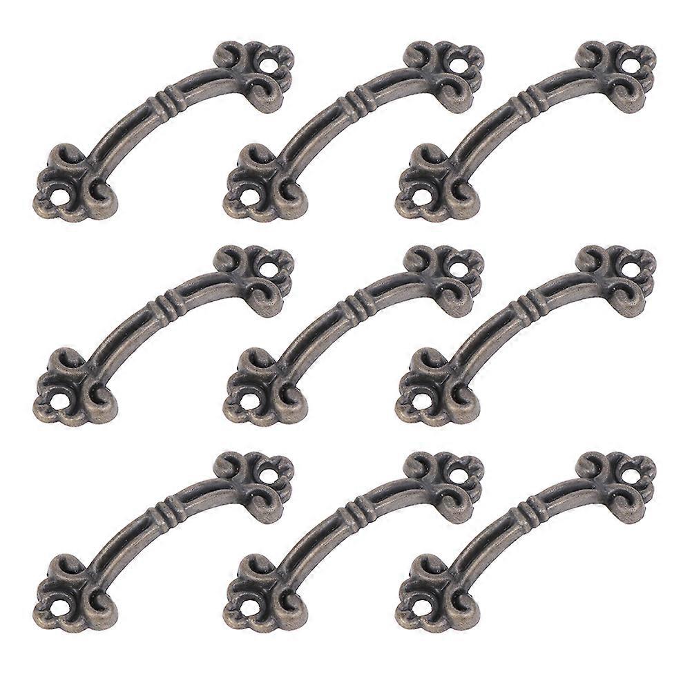 Cabinet Handle Drawer Handle Kitchen Drawer Cabinet Smooth Holding Dumpling Shape Retro Style Bronze 40Pack