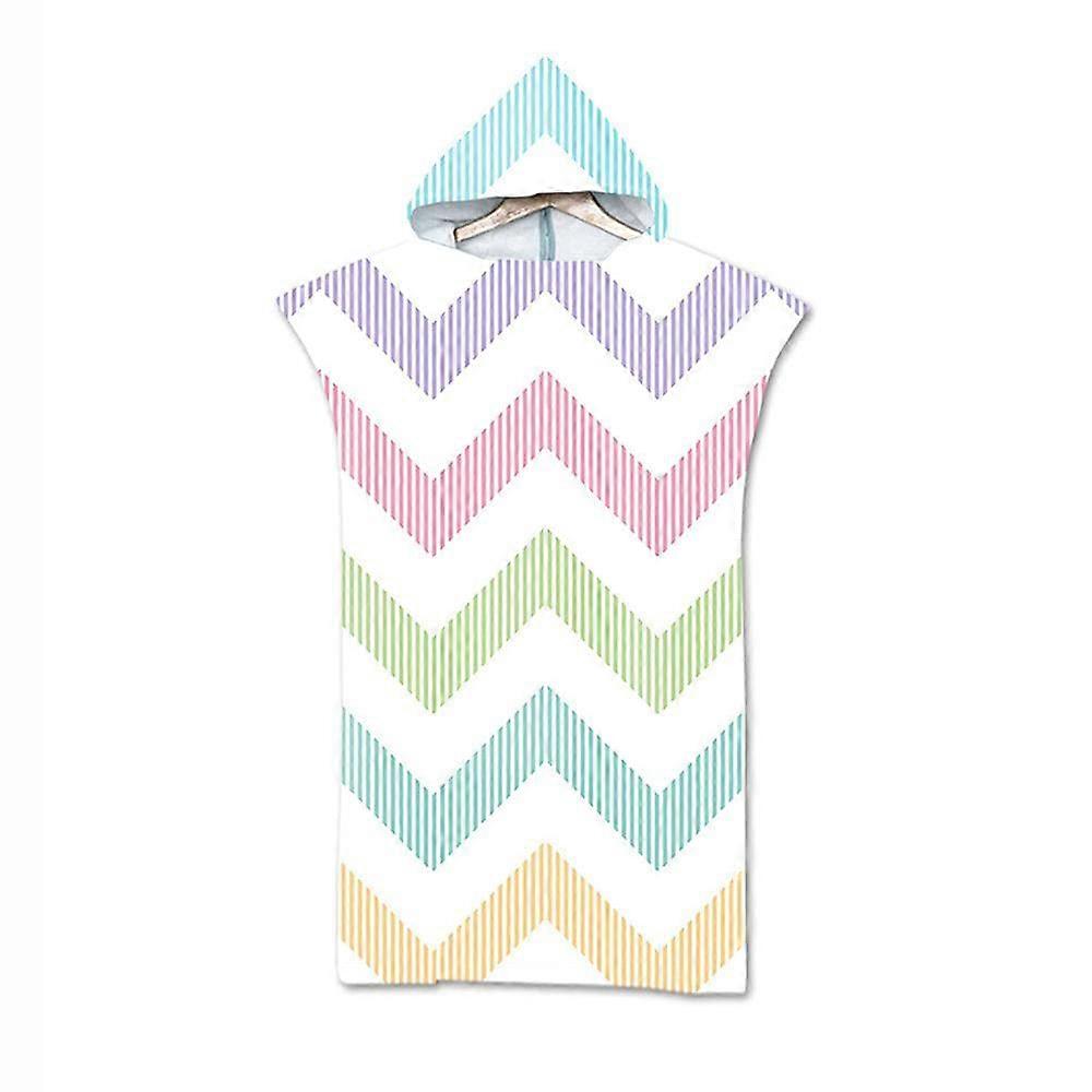 Πετσέτα παραλίας με κουκούλα Σέρφινγκ ενηλίκων Κολύμπι Κάλυμμα βροχής με κουκούλα Πετσέτες μπάνιου και ταξιδιού Unisex Stripe Pattern A 1 κομμάτι