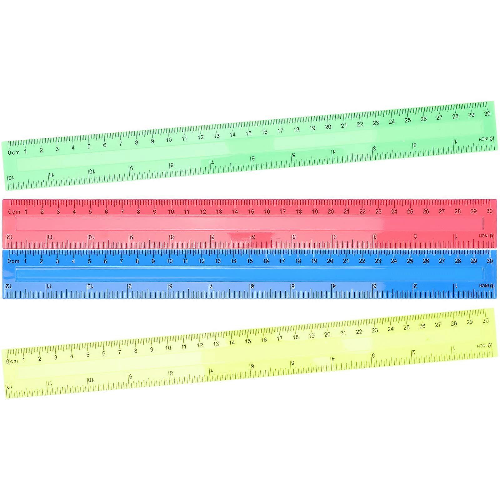 Classroom Bulk Supplies Measuring Ruler School Office Students 12 Inches 30 Cm Assorted Color 8Pcs