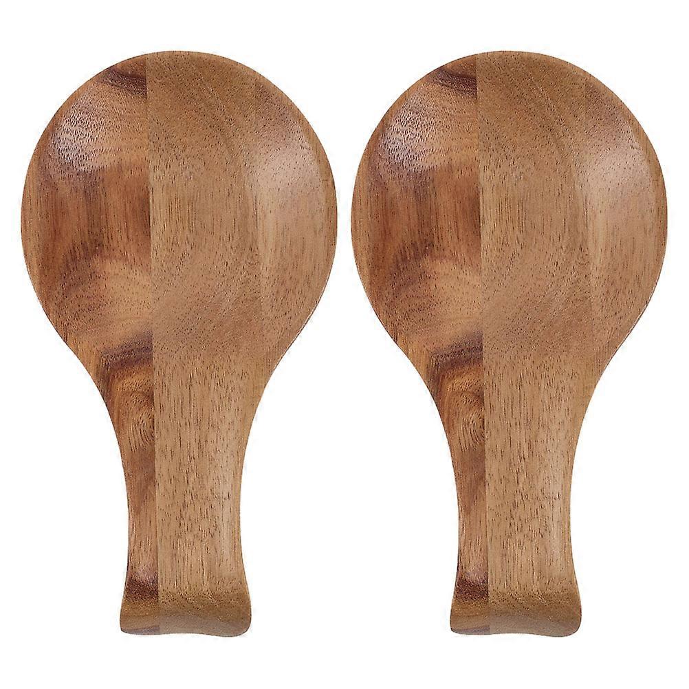 Wood Spoon Rest Set for Kitchen Counter, Moisture Resistant Utensil Holder for Stove Top or Dining Table, Space Saving Design for Home Organization
