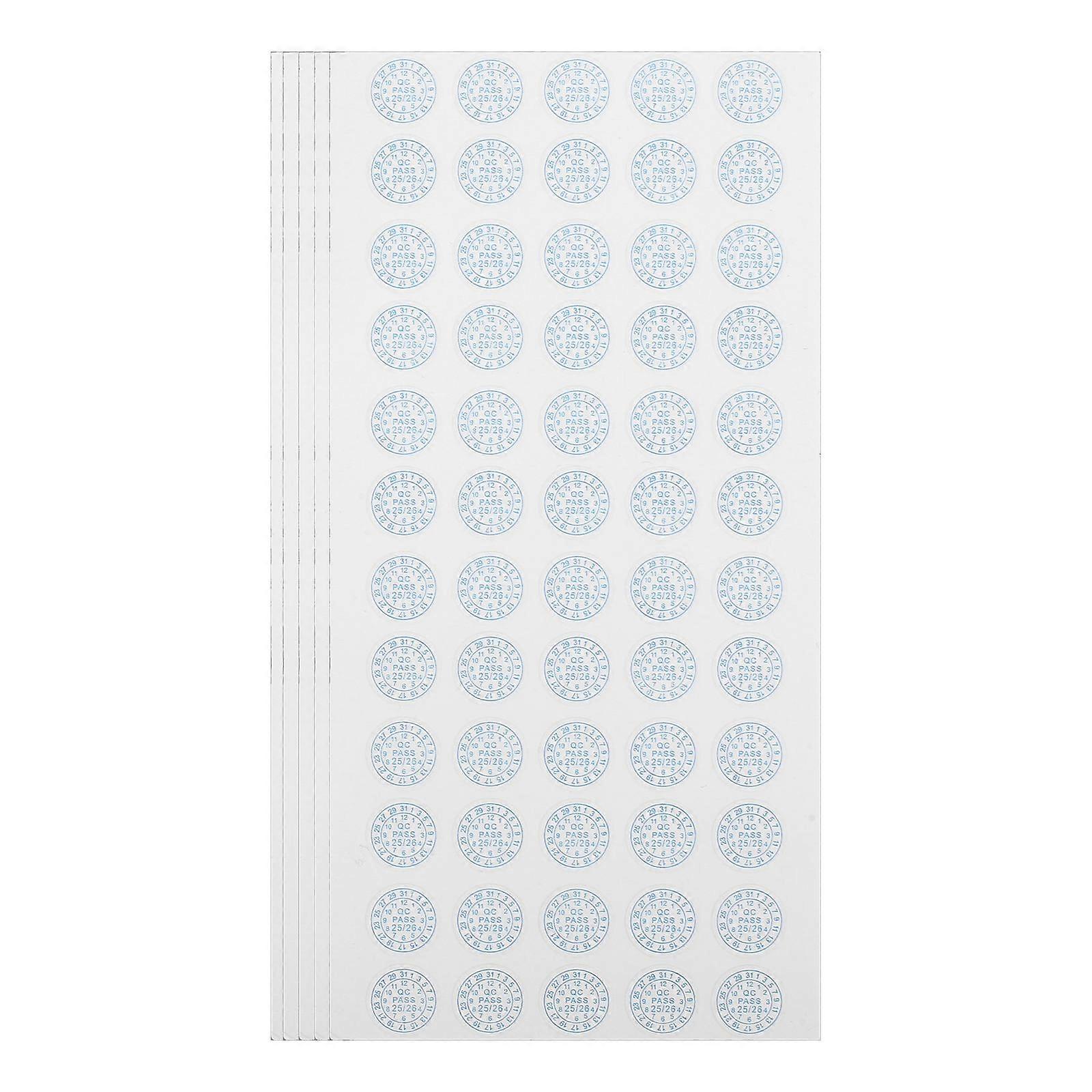 Inspection Label Stickers Round Warning Stickers For Quality Control And Product Security Multi 0.47X0.47X0.04in 300Pcs