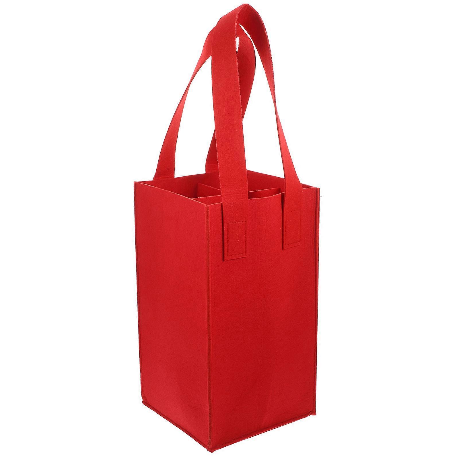 Felt Wine Bag Portable Red Wine Bag for Christmas and Home 1Pc