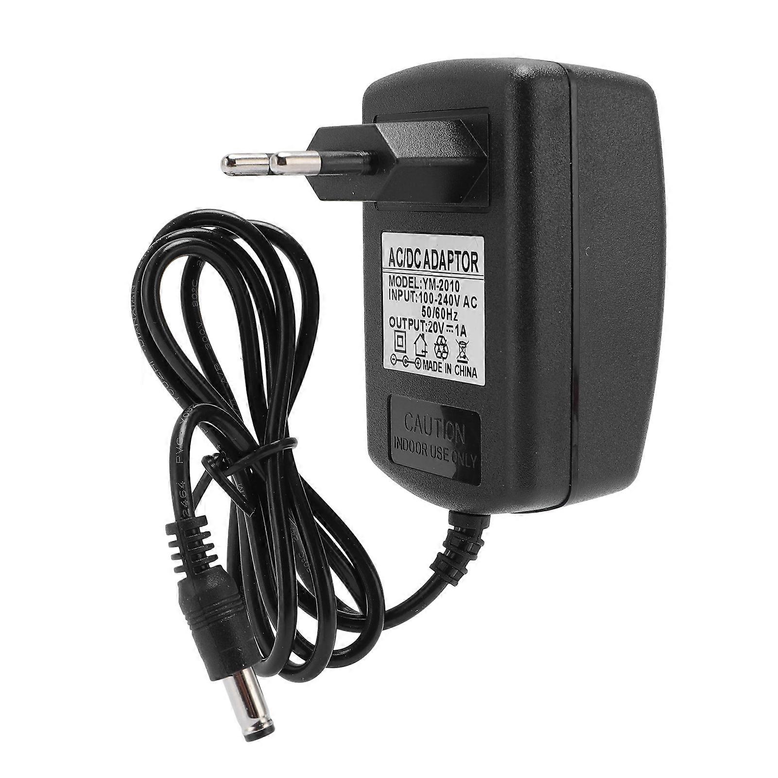 20V 1A Power Adapter 5.5mm x 2.5mm Charging Cable for Speaker Display Panel Game Console Phone EU Plug 93cm