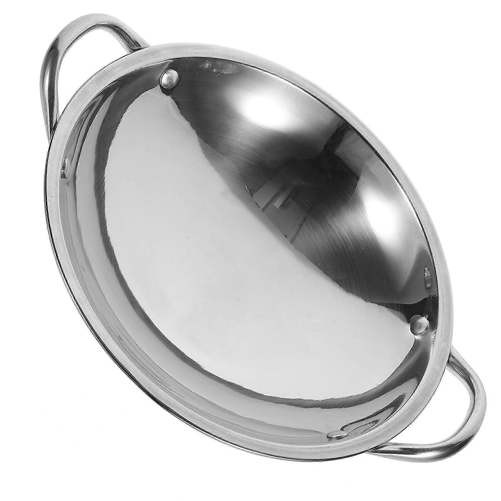 Stainless Steel Hot Pot with Double Handles, High Temperature Resistant Cooking Pot for Seafood and Practical Use