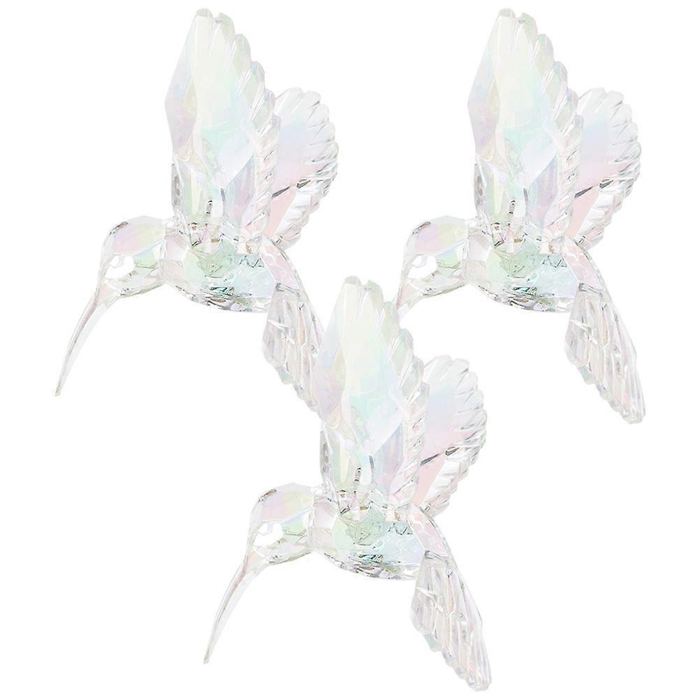 Delicate Transparent Hummingbird Pendants for Indoor Users 3Pcs