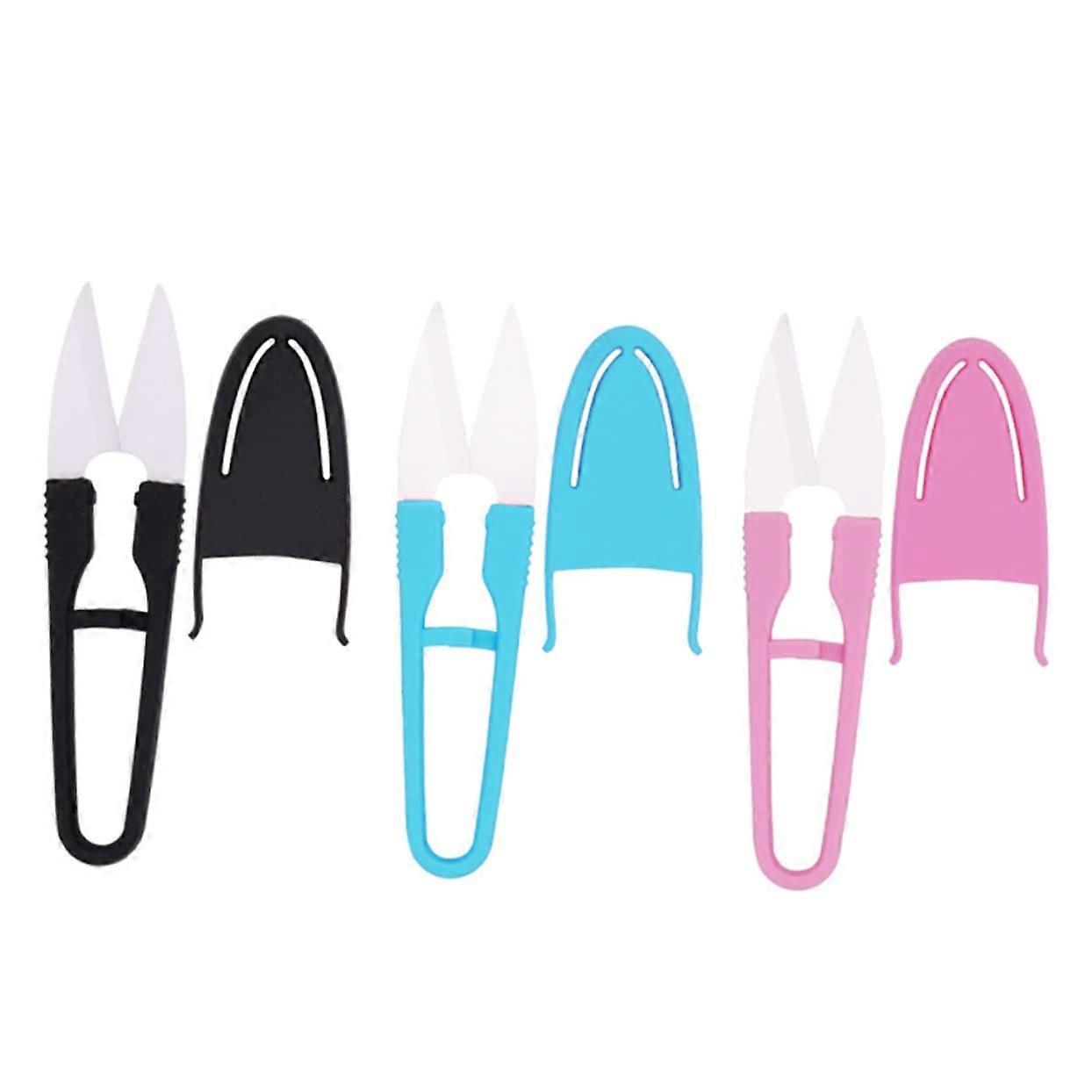 Ceramic Rust Yarn Scissors - Small Sharp Sewing Scissors Trimmer for Embroidery, Fishing, and Thread Cutting Tools