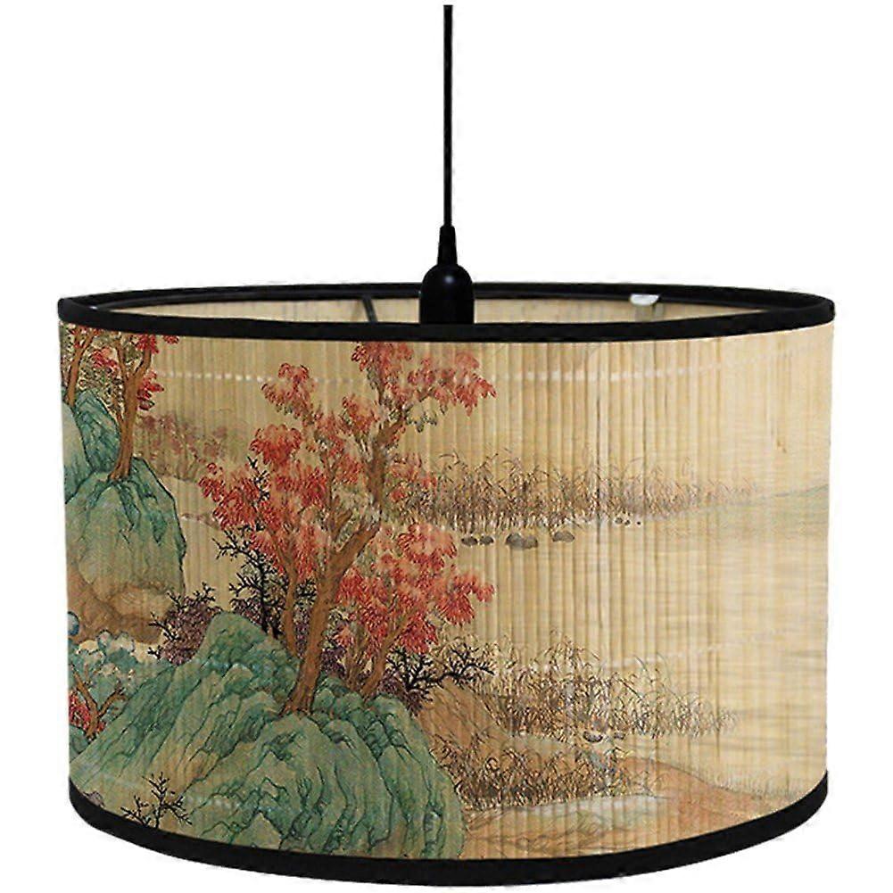 Chinese Style Bamboo Lampshade Foldable Vintage Wall Lamp Shade Light Brown Style 3 Ref: 7458
