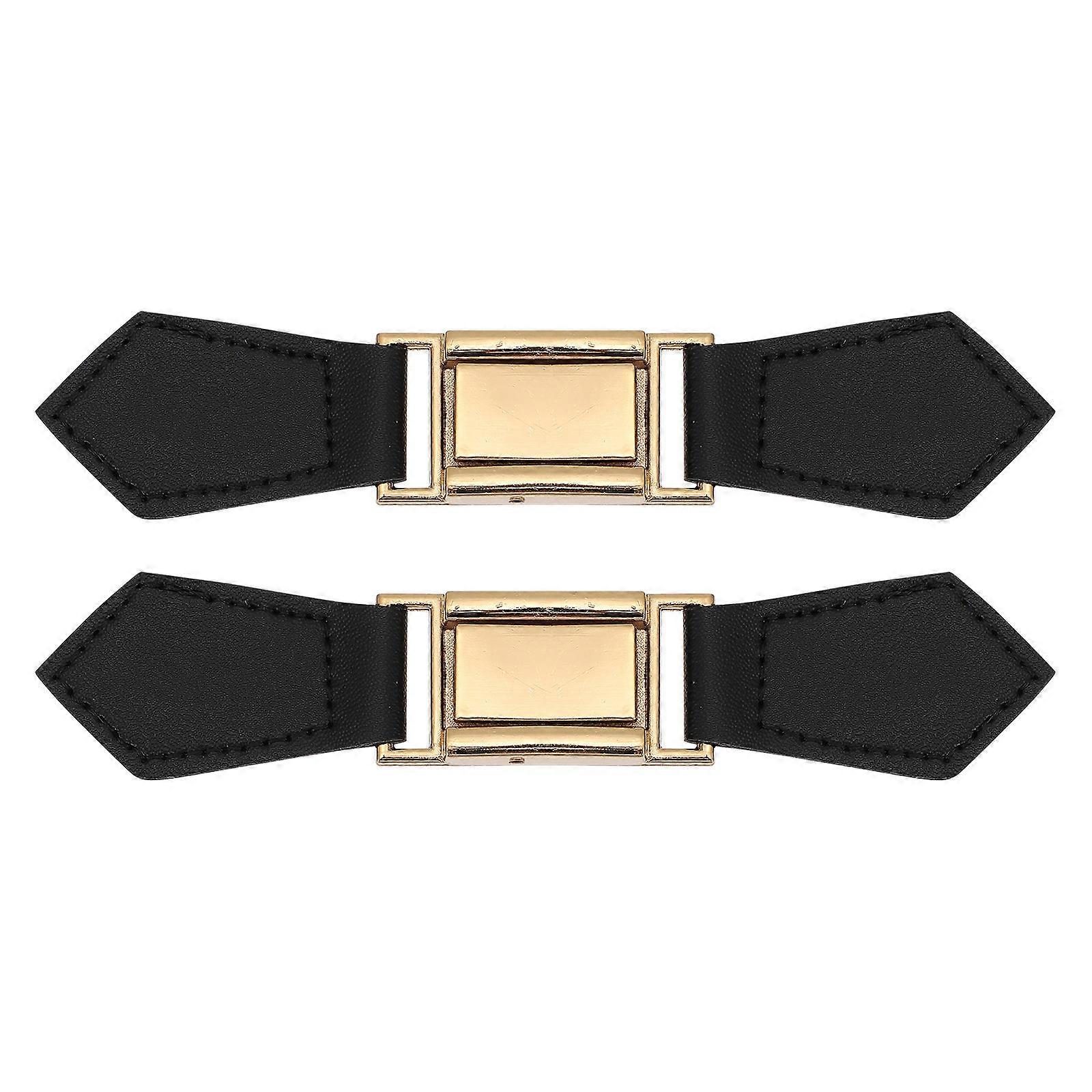 Sew On Toggle Closure Buckle Fastener Rectangular Metal Clothing Belt Buckles Golden 2Pcs
