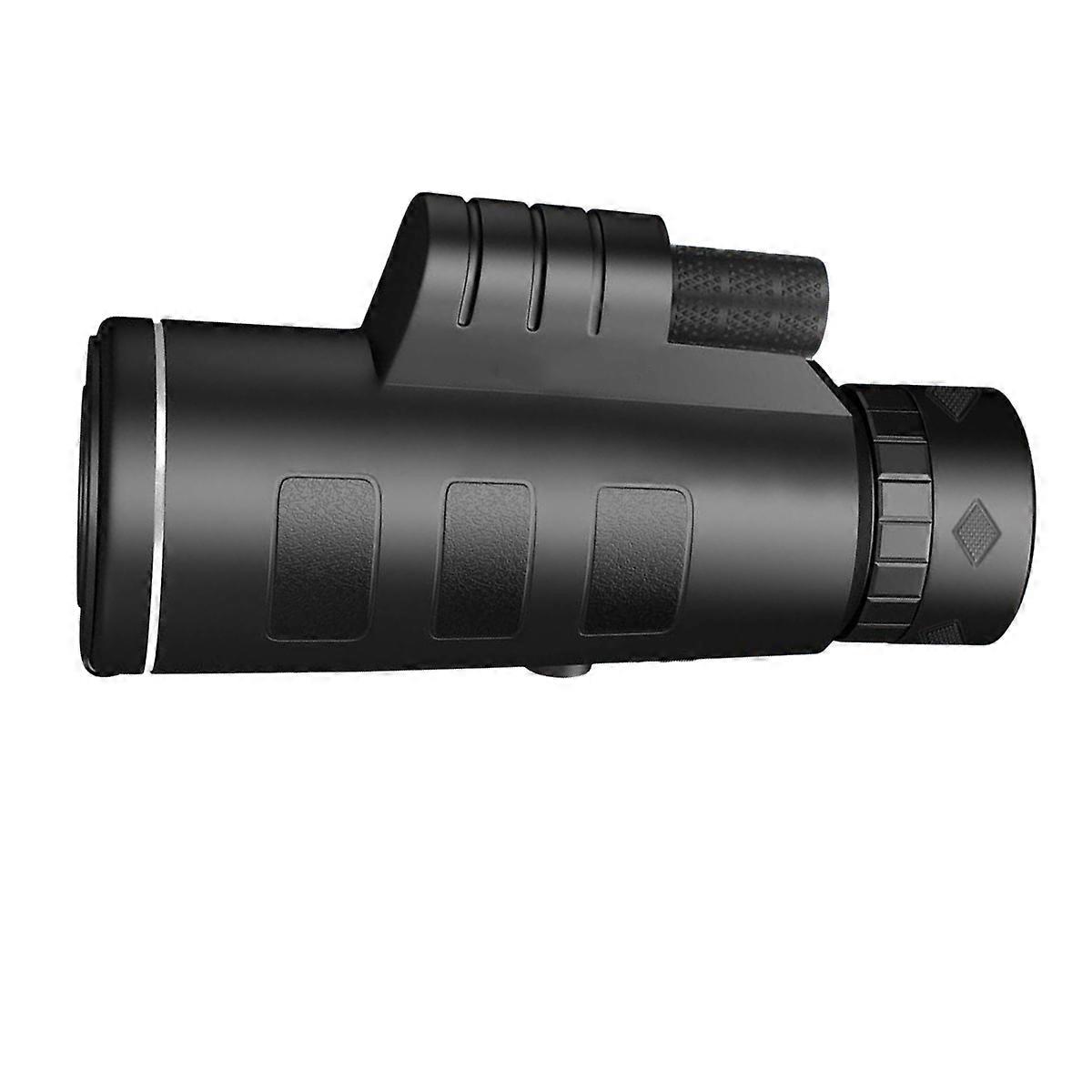 High Definition Telescope Monocular Telescope Scope with Compass for Phone Outdoor Exploration Black 1Pcs