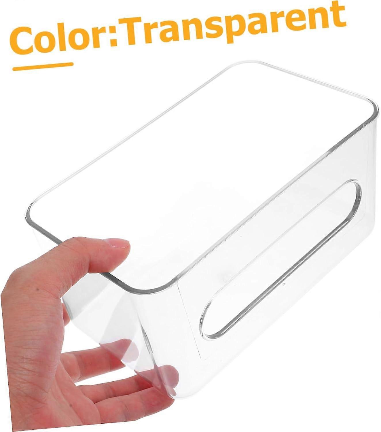Wall Mounted Transparent Tissue Box Holder for Bathroom, Self-Adhesive Rectangular Tissue Dispenser