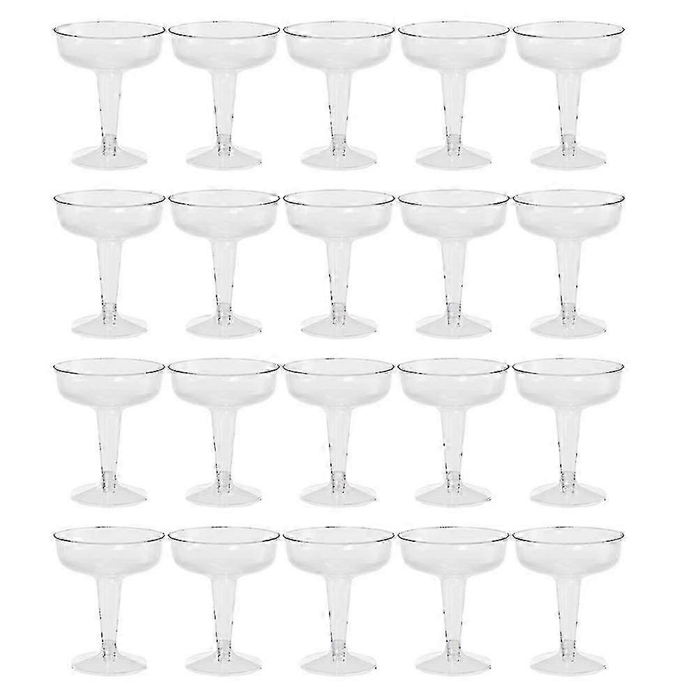 20pcs Clear Plastic Champagne Glasses Compatible Parties Clear Plastic Cup
