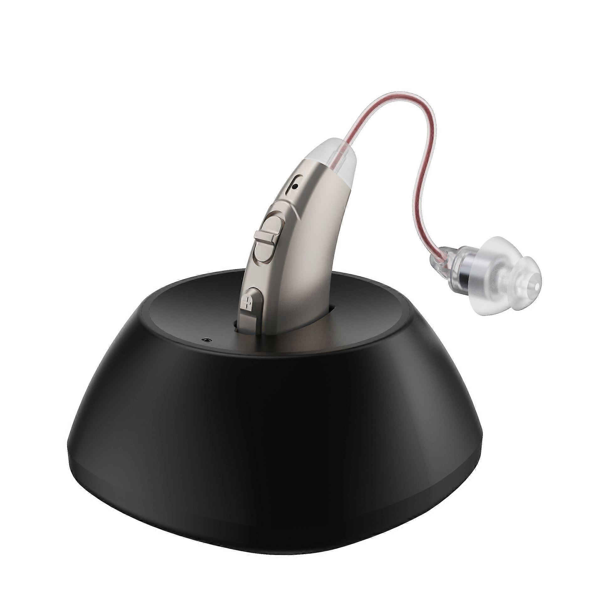 Digital Rechargeable Hearing Aid Elderly Sound Collector Audio Enhancer With Charging Case