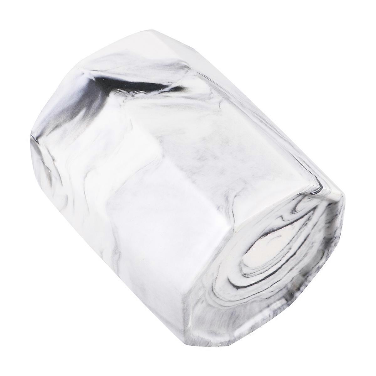 Pencil Organizer Octangular Ceramic Makeup Brush Container Desktop Organizer Grey 3.7X3.1X3.0in Containment 1Pack