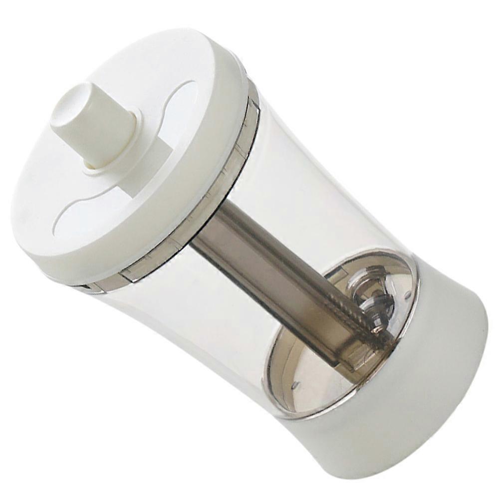Seasoning Push-type Salt Shaker Jar White Glass Condiment Storage Precise Amount Control 1Pack