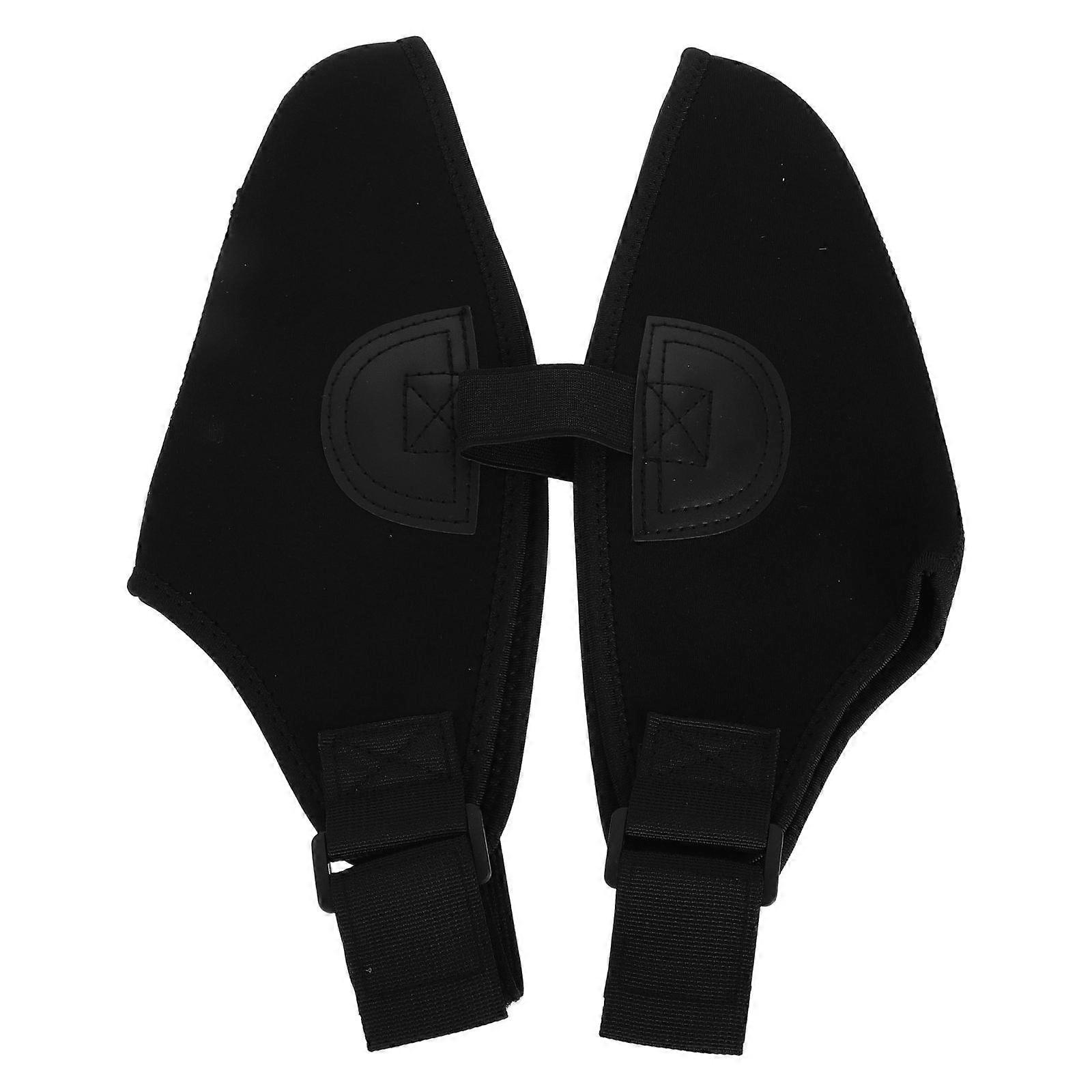 כיסויי אצבע ניאופרן כיסויי מגפי סקי כיסויי מגפיים מבודדים סקי עמיד למים שחור 31.50X11.00X0.50 ס"מ בידוד תרמי 2 יחידות