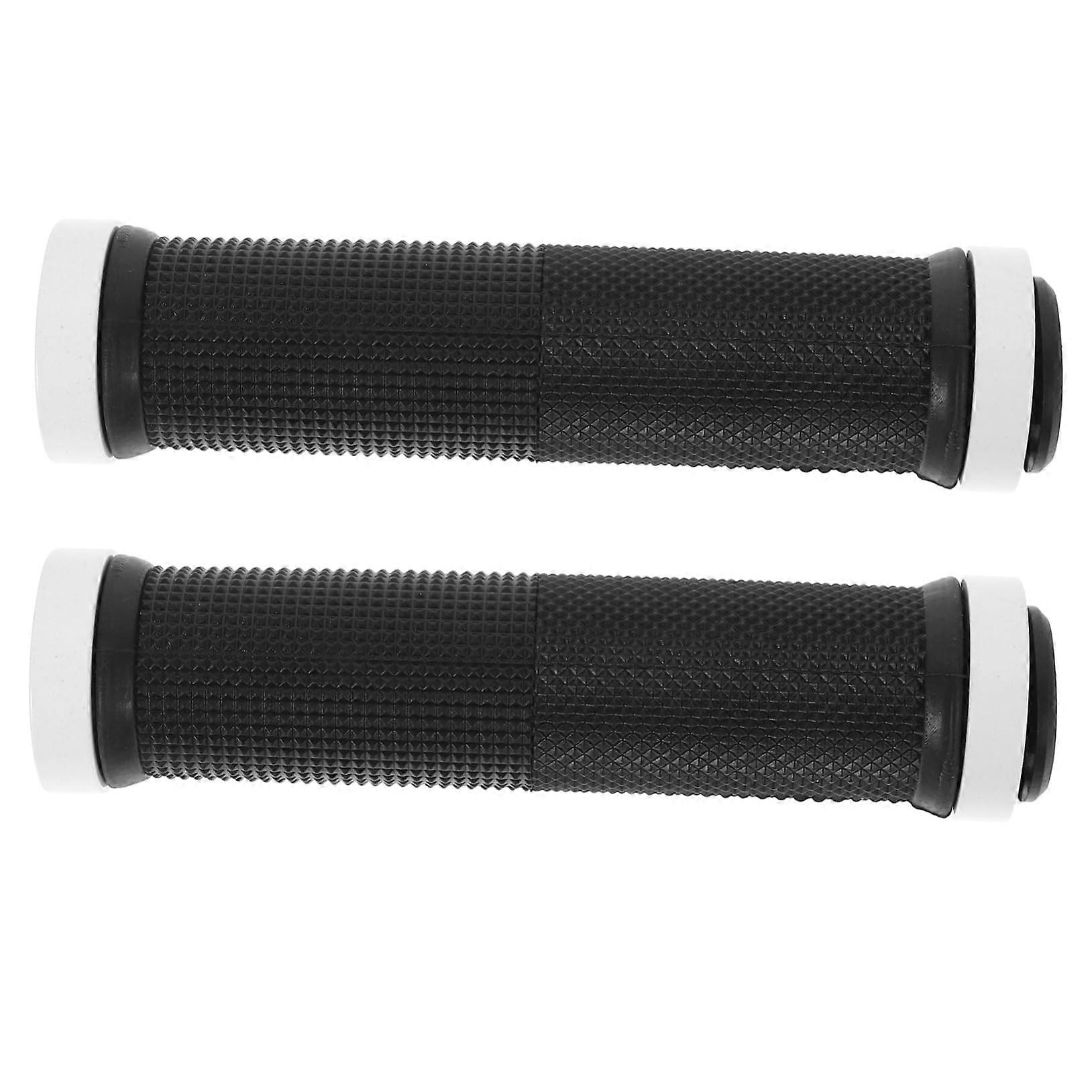 Mountain Bike Handlebar Grips - 2 Pieces, Ergonomic, Non-Slip, Compatible with Long Ride Biking, Durable Rubber Material