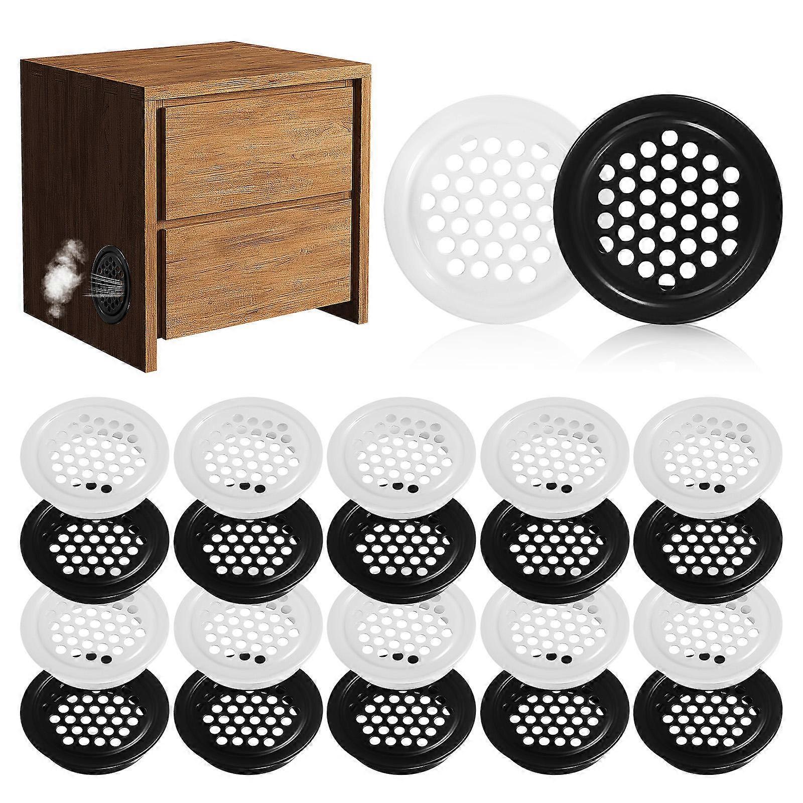 Air Vents Soffit Vents Exterior Circular Soffit Vent Round Shape Heat Dissipation Cabinet 24Pcs