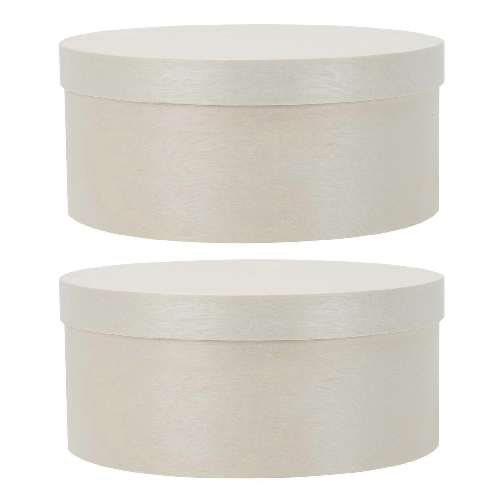 2PCS Cheesecake Wood Box Cheese Chiffon Basque Baking Wrap Round Box