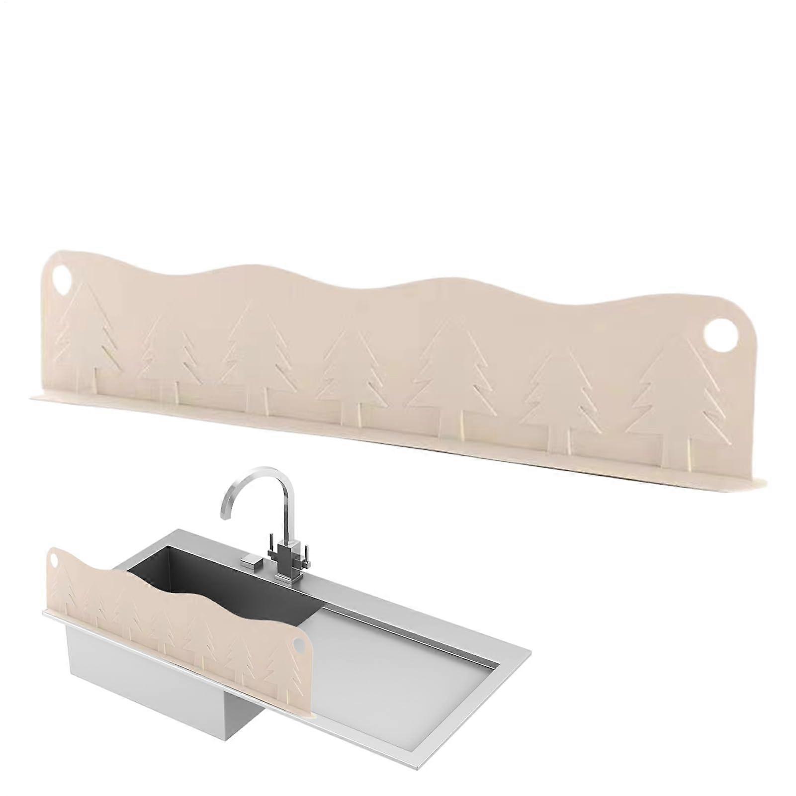 Sink Splash Guards Silicone Splash Protector, Waterproof Suction Kitchen Accessory, Removable Design, 19.69x1.57x3.94 In