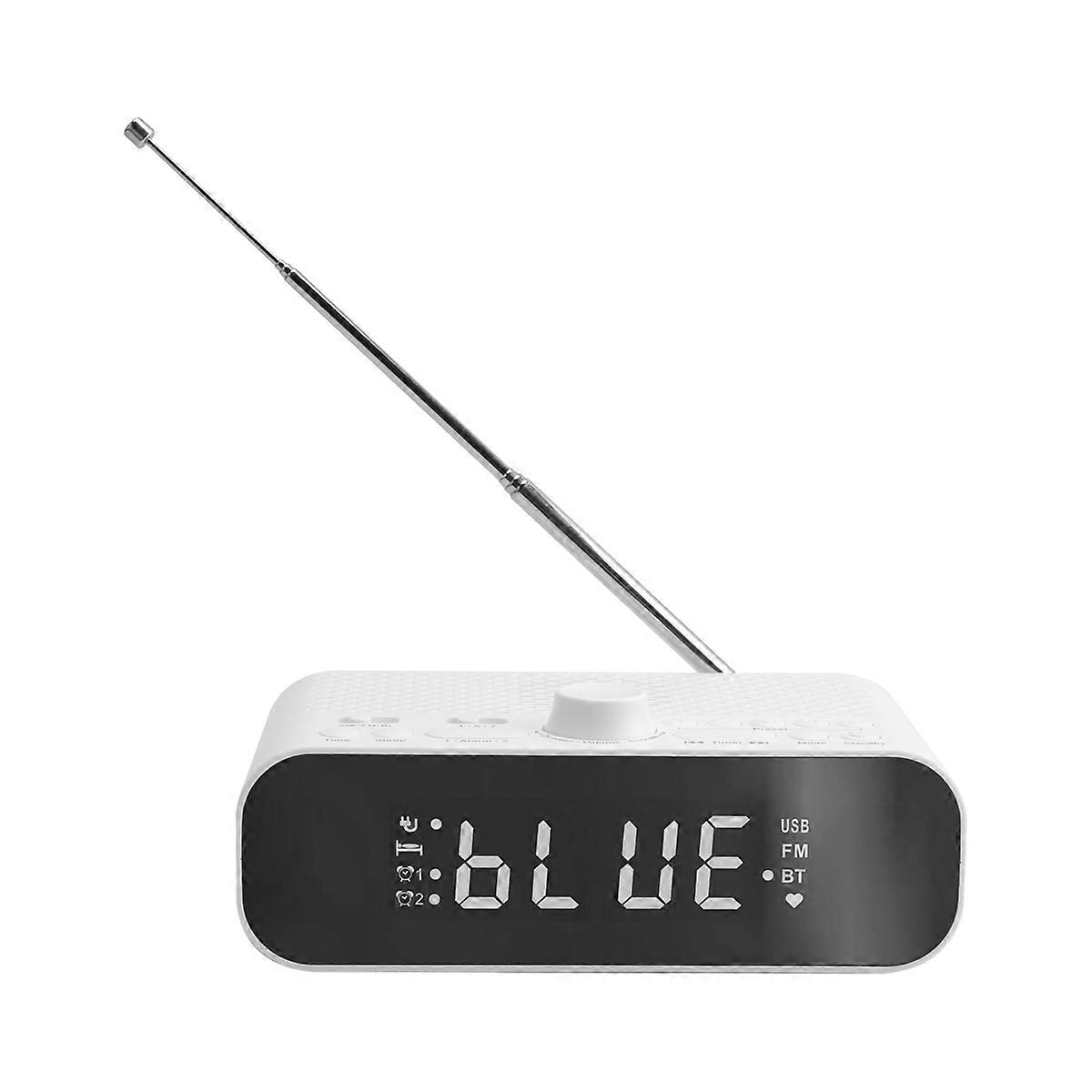 FM Clock Radio with Bluetooth Streaming Play LED Display 1500MAh