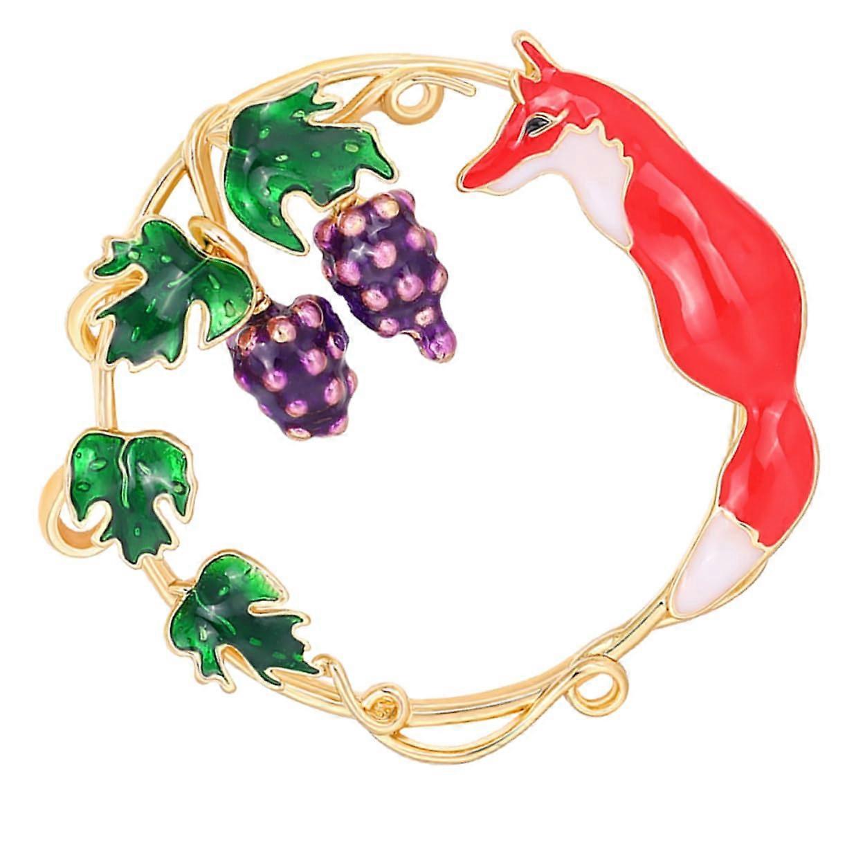 1 piece Creative Women's Brooch in Cartoon Versatile Fox Corsage for Colorfast Nontoxic for Friends