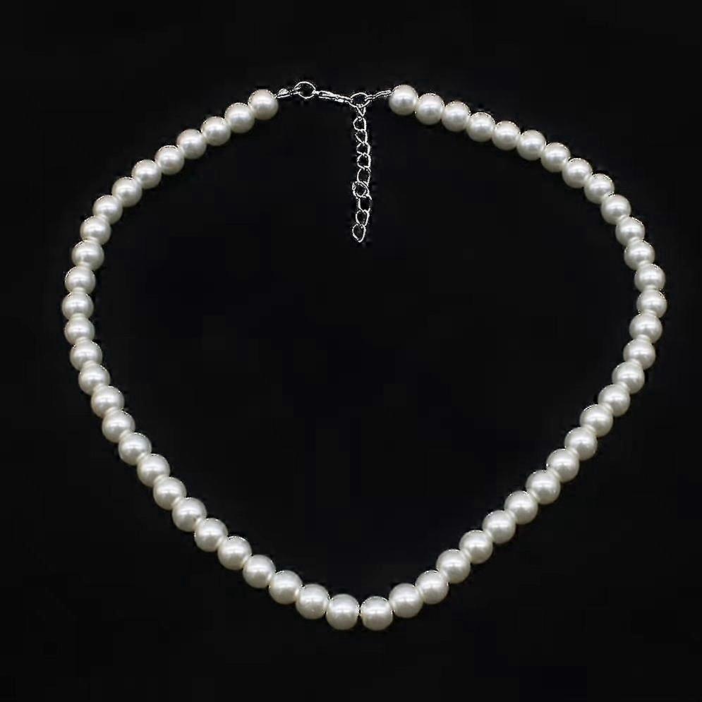 Simple Imitation Pearl Necklace for Men