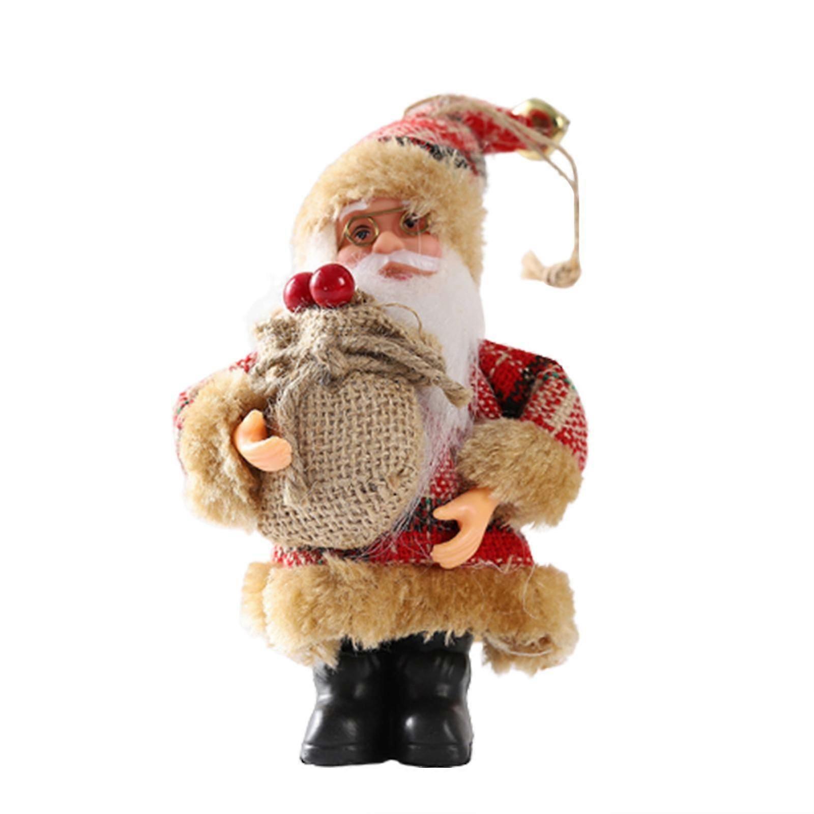 Père Noël assis Figurines Noël Figure Décorations Pendentif Arbre de Noël Ornements Père Noël Poupée Jouet Collectible