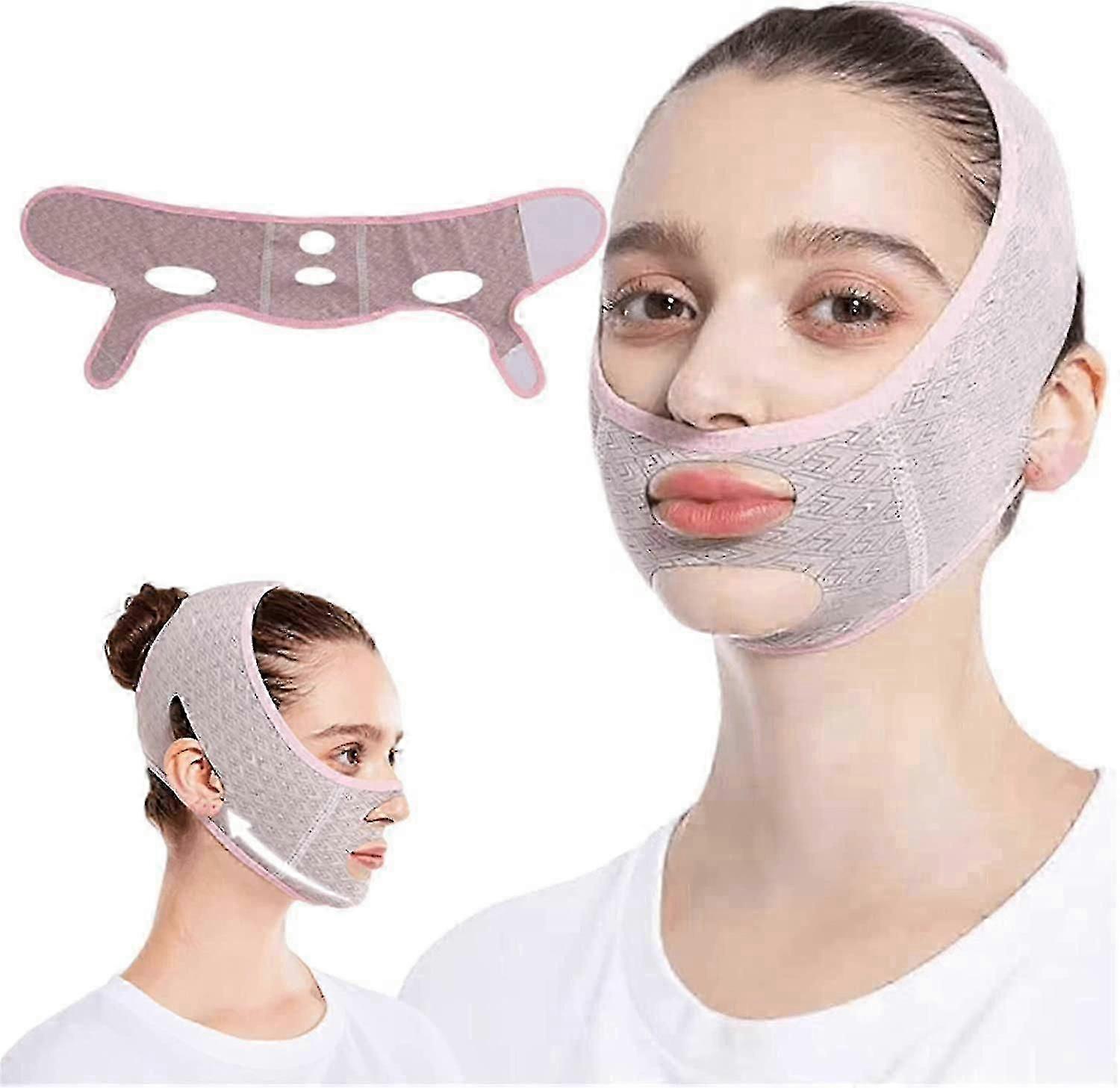 Beauty Face Sculpting Sleep Mask, Reusable V Line Shaping Masks, V Line Lifting Mask Facial Slimming Strap - Double Chin Reduce