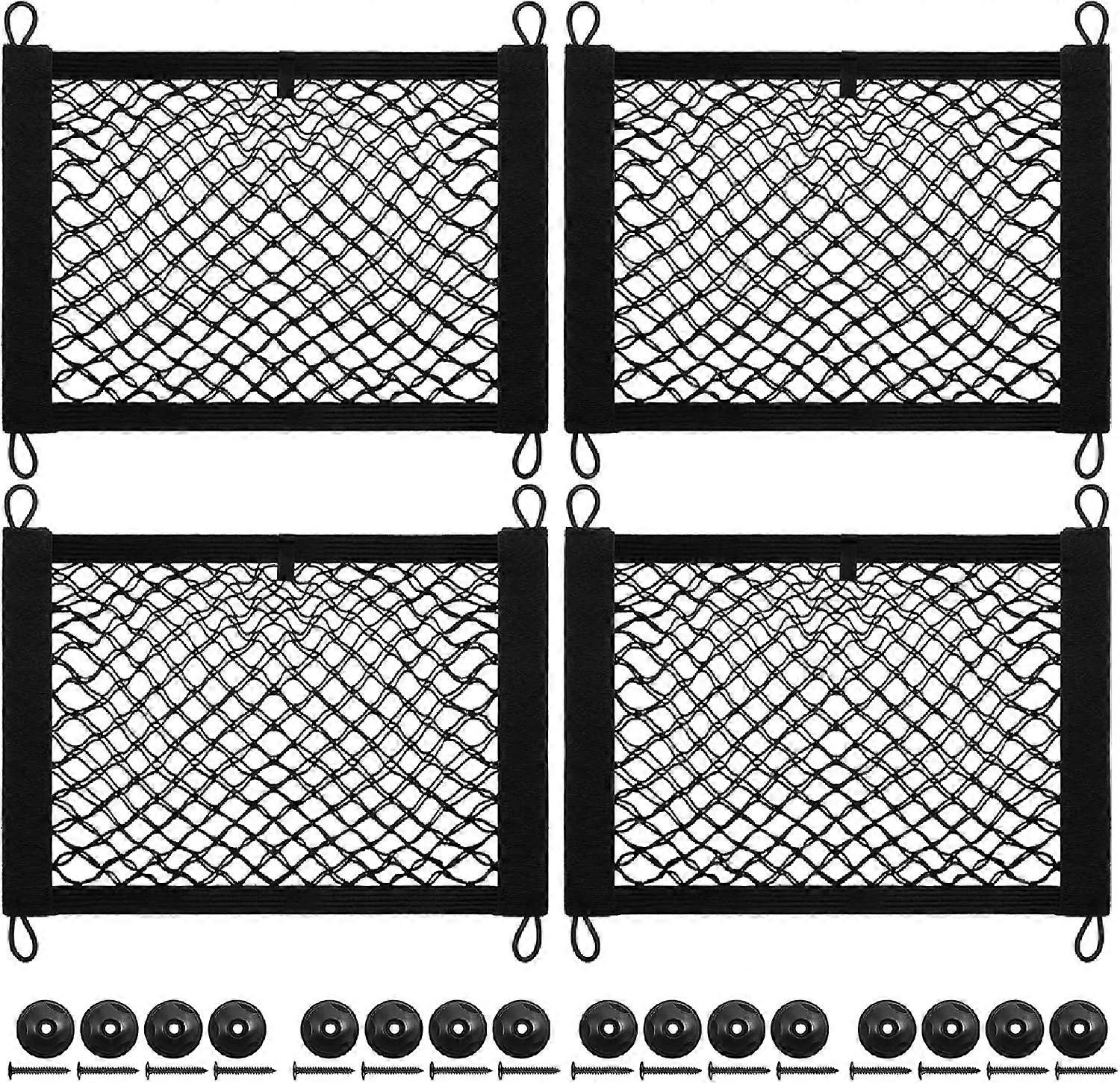 AURA Net bag,35 x 25cm/13.8 x 9.8in ,Double layer four side net,4 black net pockets ,16 hooks, 16 screws