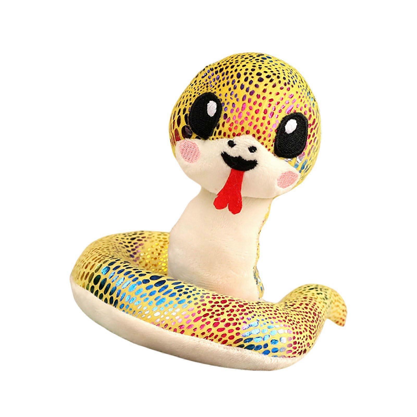 Fashionable Plush Snake Toy for Kids and Friends, Soft Texture, Portable Gift, Yellow Color for Daily Use