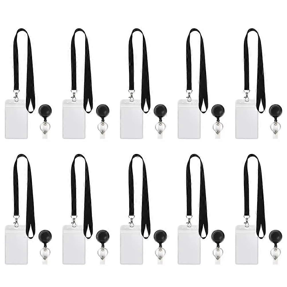 ID Work Card Holder with Chest Tag, ID Card Holder and Retractable Badge Reel Tape