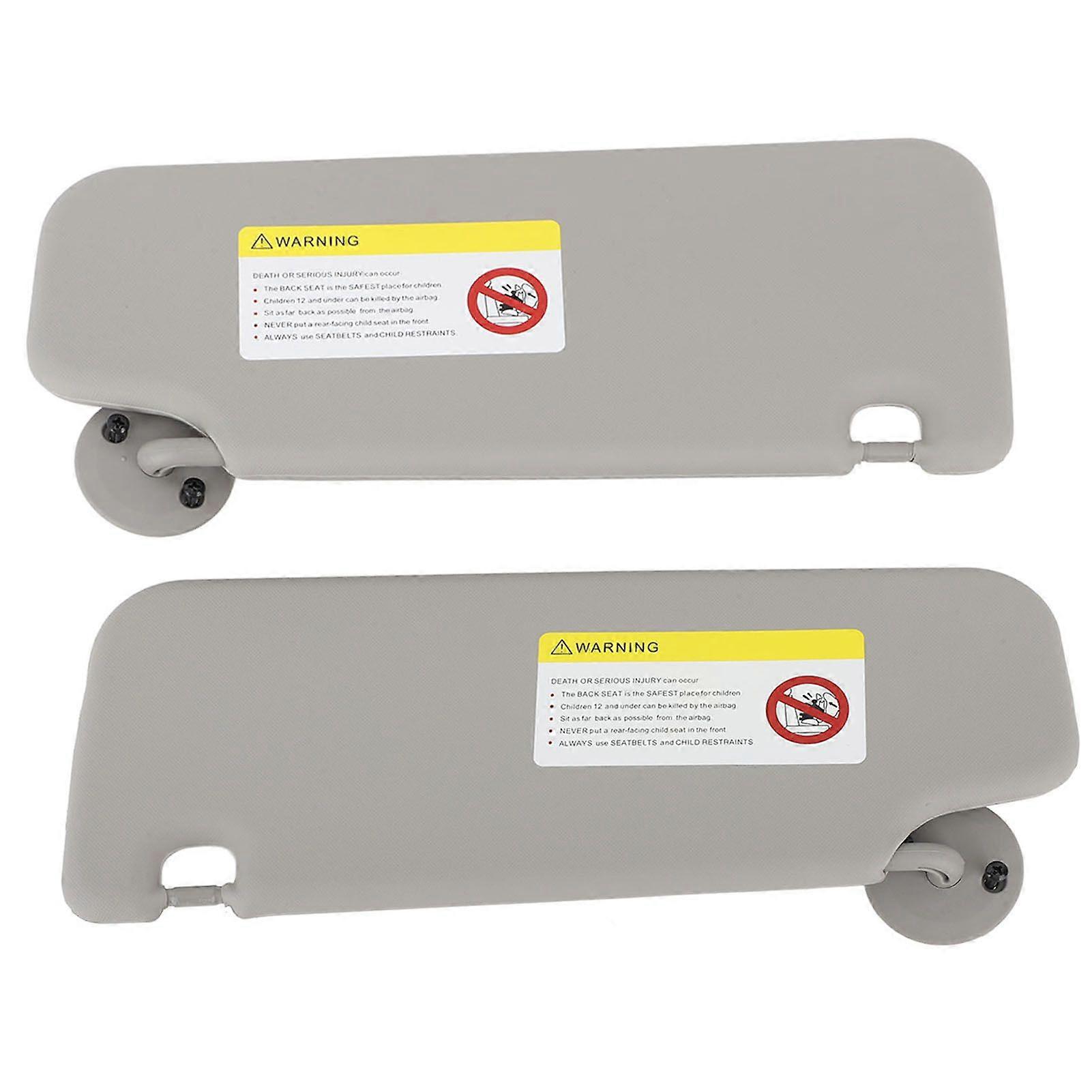 1 Pair Sun Visor Left Right Sun Visor with Mirror Replacement for Sonic Aveo 2012 to 2016 Grey
