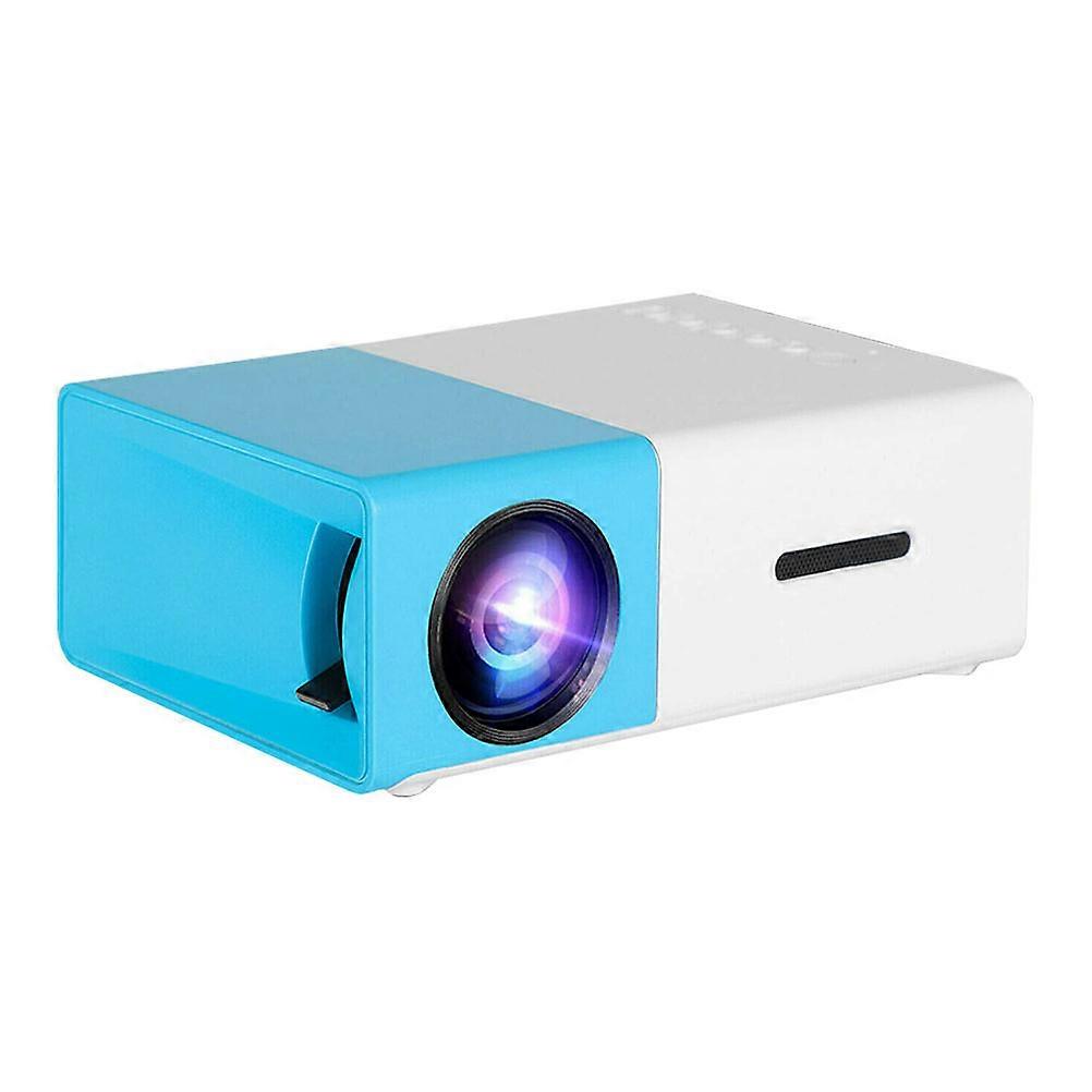 Portable Projector YG300 Mini Projector Display Games 1080p Resolution Protect Eyes Sky Blue For Families 1Set