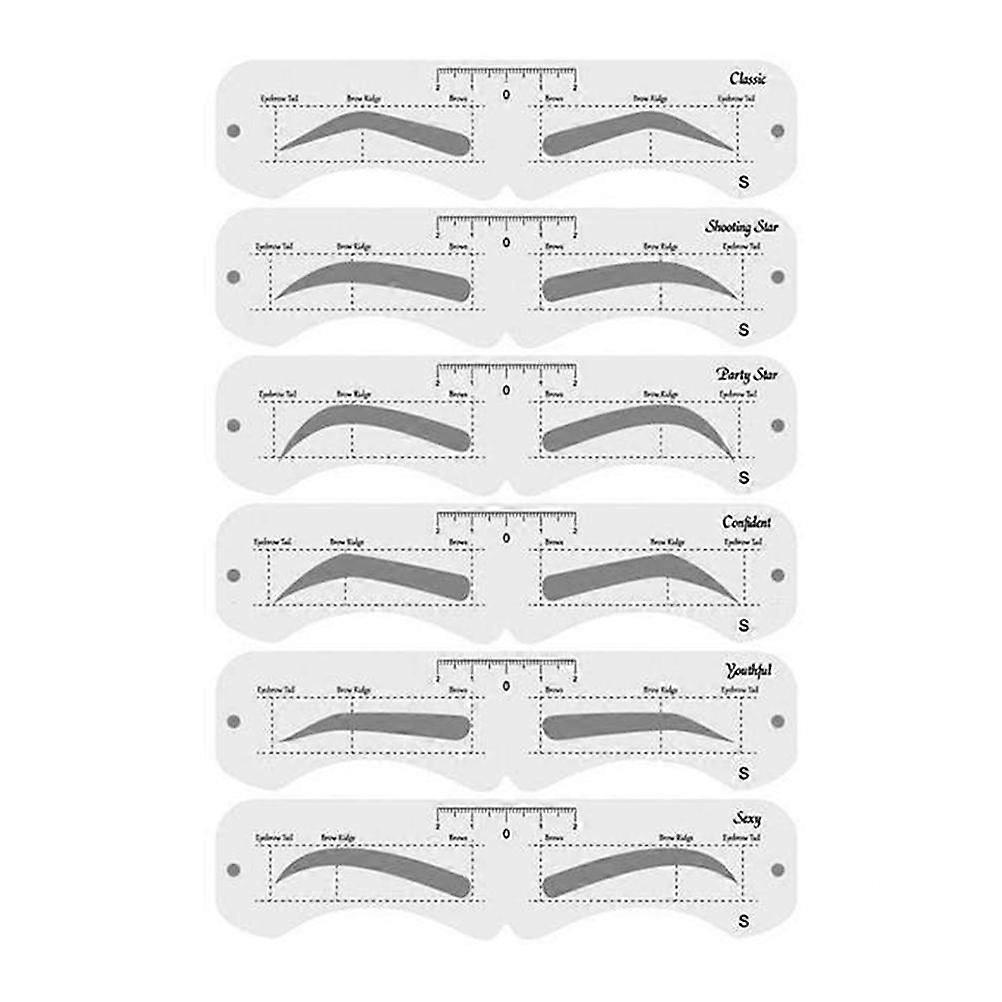 Makeup Eyebrow Mold Set PEVA Soft Eyebrow Shaper with Elastic Band Reusable DIY Makeup Tool for Beginner