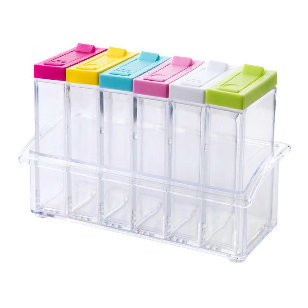 Condiment Jars Small Spice Labeling Household Users Cooking 6Pcs